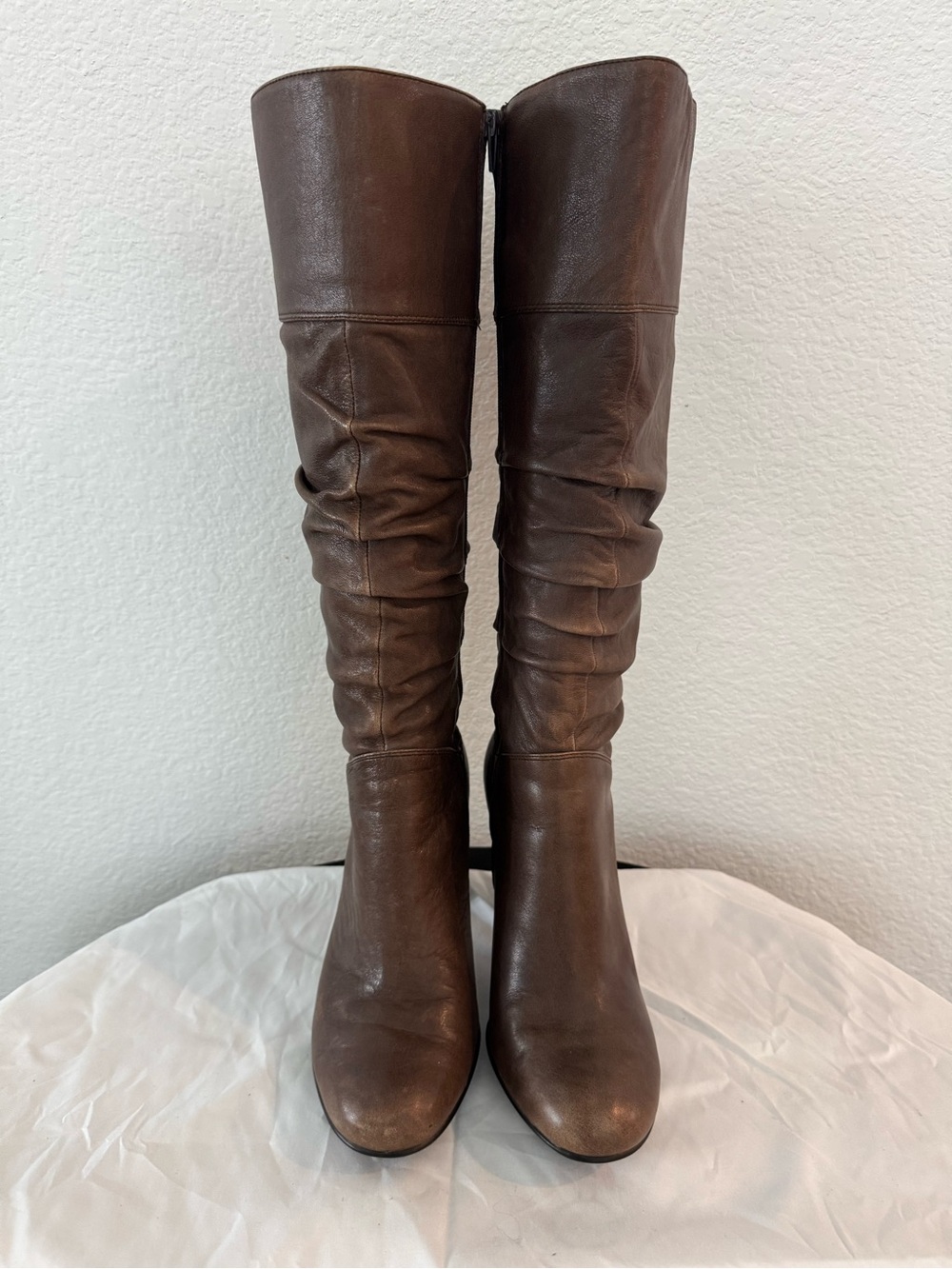 Sofft Brown Slouch Leather Knee-High Boots